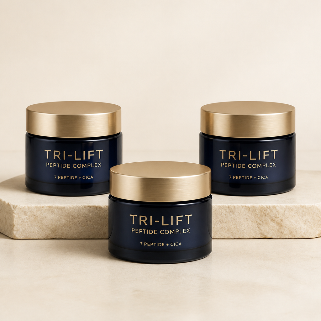 Drei Tiegel Tri-Lift Peptide Complex als Vorrat